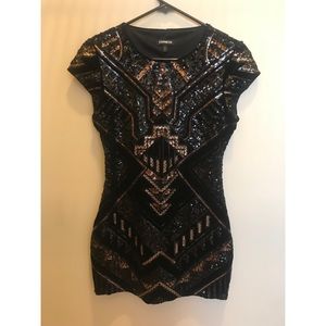 Express sequined sheath dress